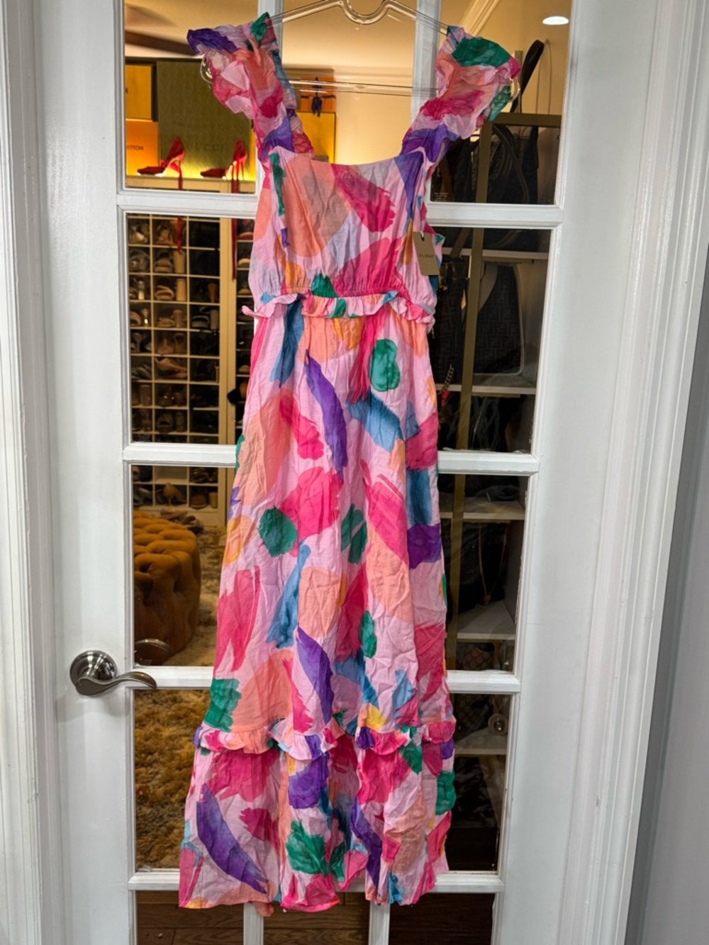 ๐ฉท๐๐งก๐โ Blu Pepper Pink Multicolor Ruffle Strap Maxi Dress - Picture 2 of 9